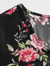 Plus Size Floral Flare Sleeve Dress women Attire by Trendsi