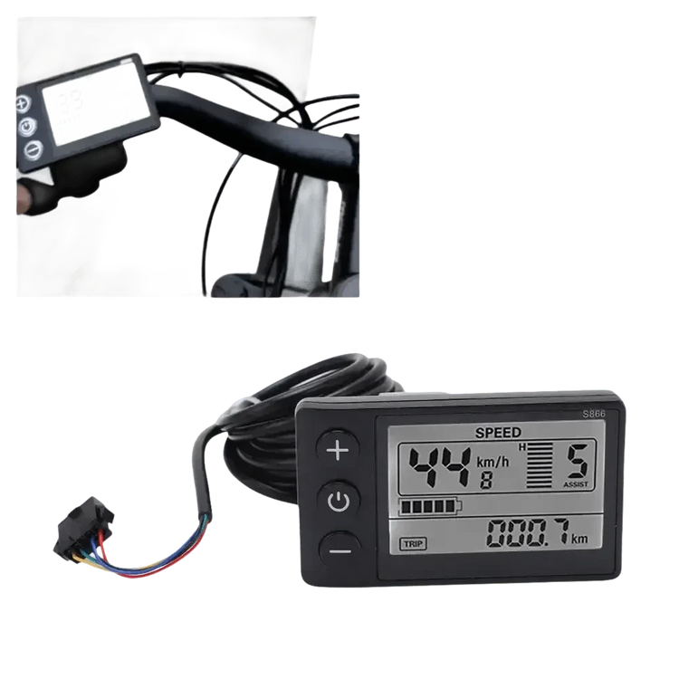 Electric Bike Display Waterproof SM LCD S866 Ebike LCD Display by WIND CHASER OUTDOOR Store
