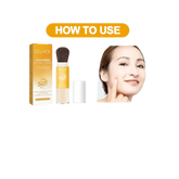 Eelhoe Sunscreen Setting Powder with Brush Breathable Finish Makeup by CJ