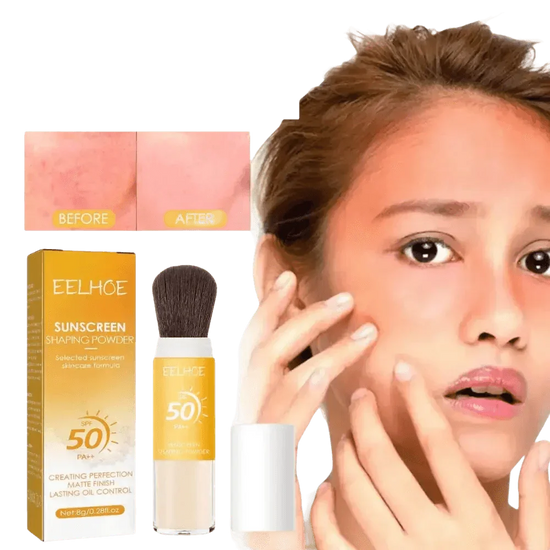 Eelhoe Sunscreen Setting Powder with Brush Breathable Finish Makeup by CJ