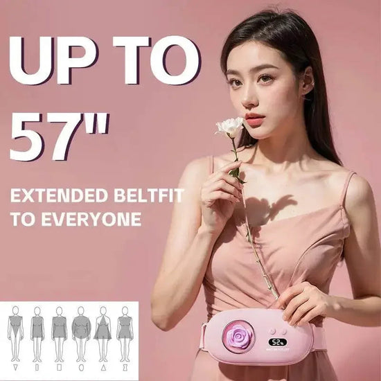 Electric Period Cramp Massager Vibrating Heating Pad Belt for Menstrual Colic Relief Pain Waist Abdominal Warm Palace Belt Electric Period Cramp Massager by Dropshee