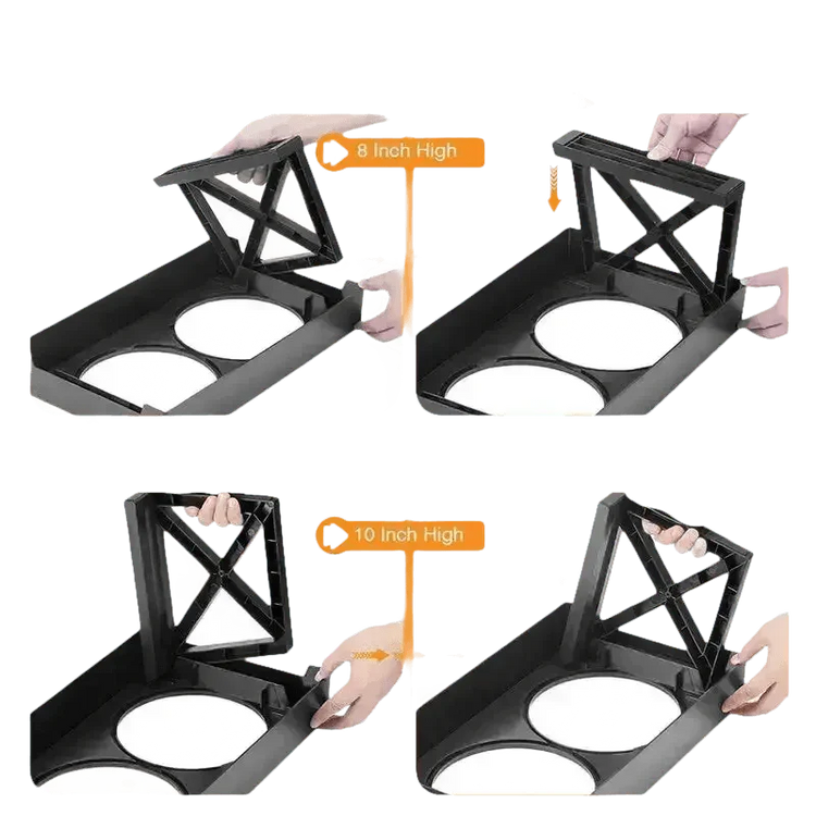 Elevated Bowls Stand for Pets Adjustable Height Dog Elevated Bowls Double Elevated Bowls Stand Pet Products by Shop1103847883 Store