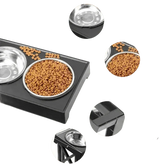 Elevated Bowls Stand for Pets Adjustable Height Dog Elevated Bowls Double Elevated Bowls Stand Pet Products by Shop1103847883 Store