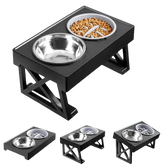 Elevated Bowls Stand for Pets Adjustable Height Dog Elevated Bowls Double Elevated Bowls Stand Pet Products by Shop1103847883 Store