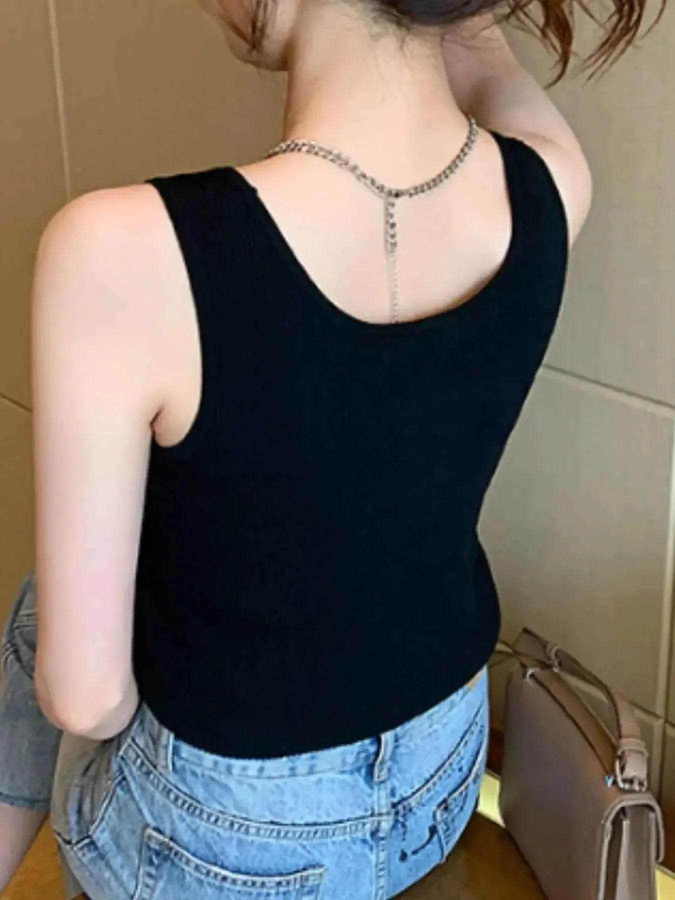 Plus Size Ribbed Scoop Neck Tank women Attire by Trendsi