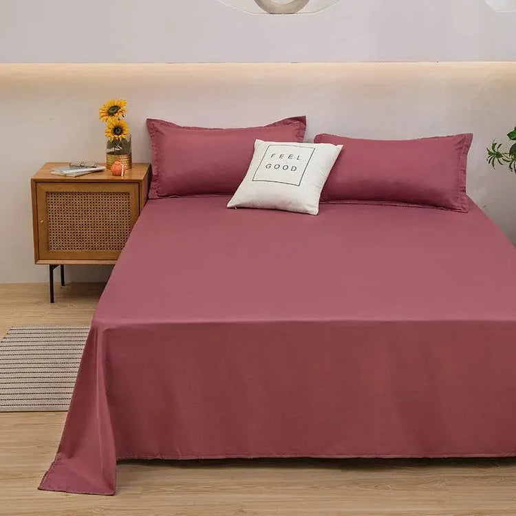 Solid Color Flat Bed Sheet Solid Color Flat Bed Sheet by Dropshee