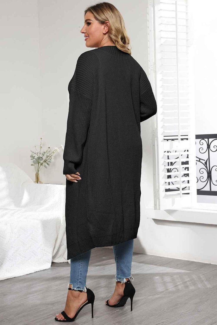 Plus Size Open Front Long Sleeve Cardigan women Attire by Trendsi