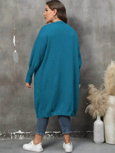 Plus Size Long Sleeve Pocketed Cardigan women Attire by Trendsi