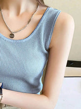 Plus Size Ribbed Scoop Neck Tank women Attire by Trendsi