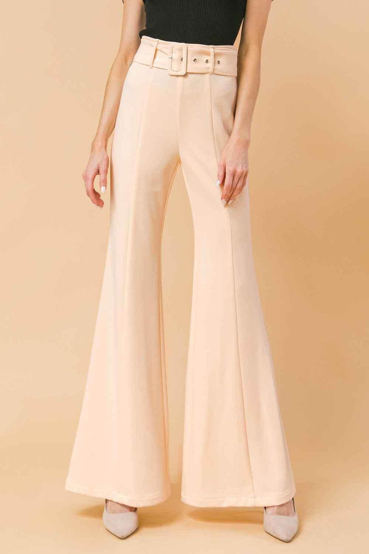 COUNTDOWN THE HOURS WOVEN FLARED PANTS PANTS by Flying Tomato
