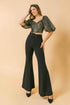 COUNTDOWN THE HOURS WOVEN FLARED PANTS PANTS by Flying Tomato