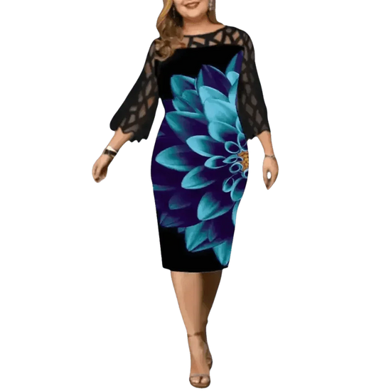 Floral Sheath Dress Women Summer Patchwork Floral Dress Women Floral Print Dress Women Size Womenswear by huashang Maxi Store
