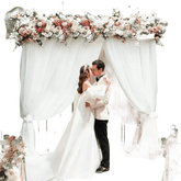 Pink Floral Wedding Backdrop Arch Wedding Decorations by Wisfor Store