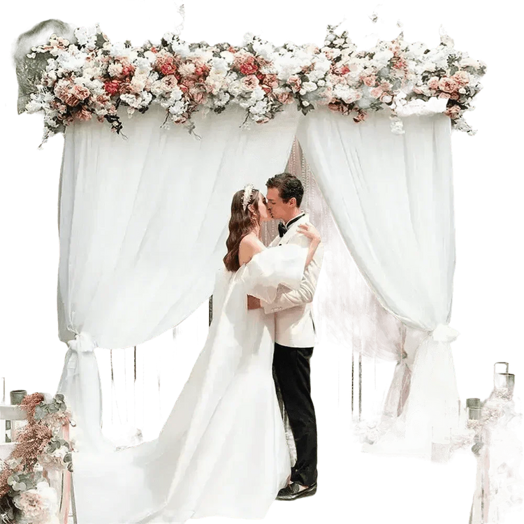 Pink Floral Wedding Backdrop Arch Wedding Decorations by Wisfor Store