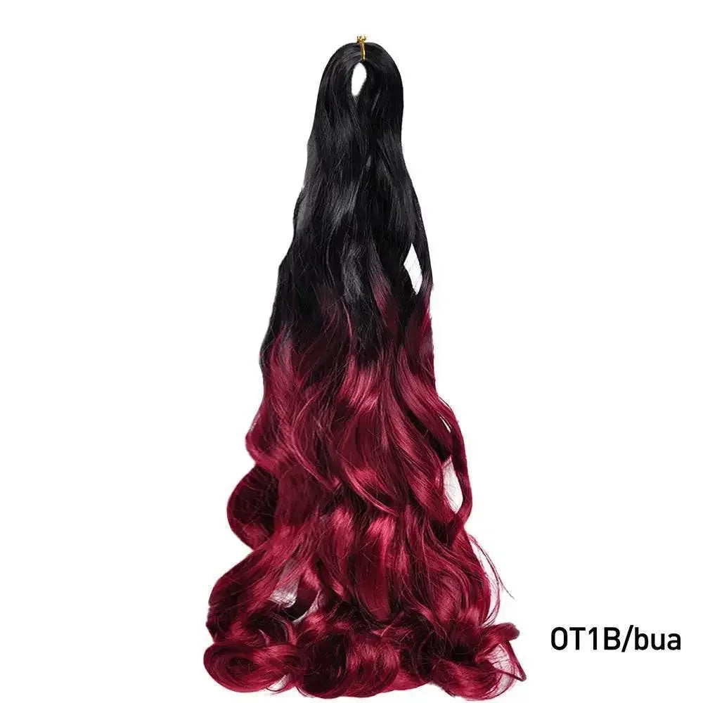 French Curly Braiding Hair 14Inch Synthetic Curly Braiding Hair Pre Stretched Loose Wavy Curl Braiding Hair Extensions For Women Hair Extension by Dropshee