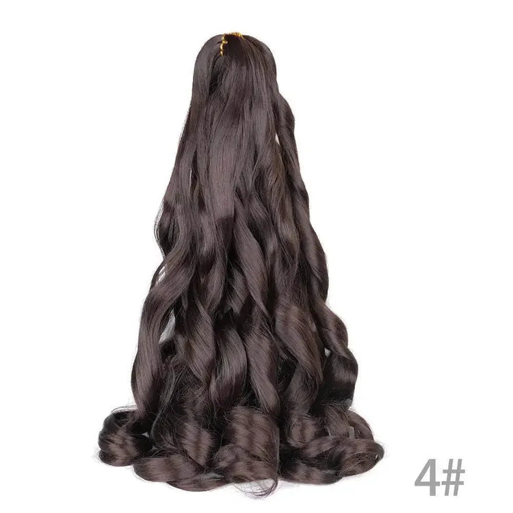 French Curly Braiding Hair 14Inch Synthetic Curly Braiding Hair Pre Stretched Loose Wavy Curl Braiding Hair Extensions For Women Hair Extension by Dropshee