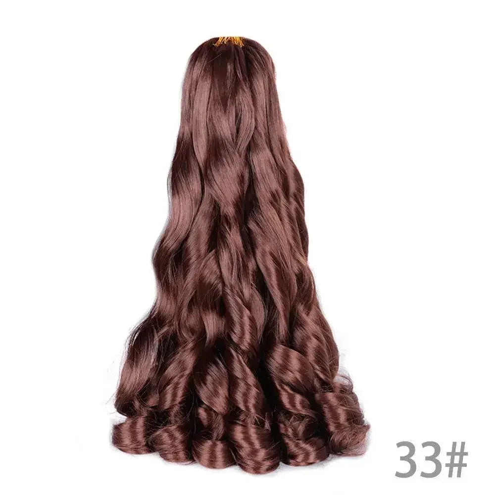 French Curly Braiding Hair 14Inch Synthetic Curly Braiding Hair Pre Stretched Loose Wavy Curl Braiding Hair Extensions For Women Hair Extension by Dropshee
