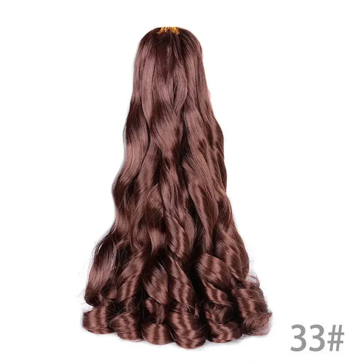 French Curly Braiding Hair 14Inch Synthetic Curly Braiding Hair Pre Stretched Loose Wavy Curl Braiding Hair Extensions For Women Hair Extension by Dropshee