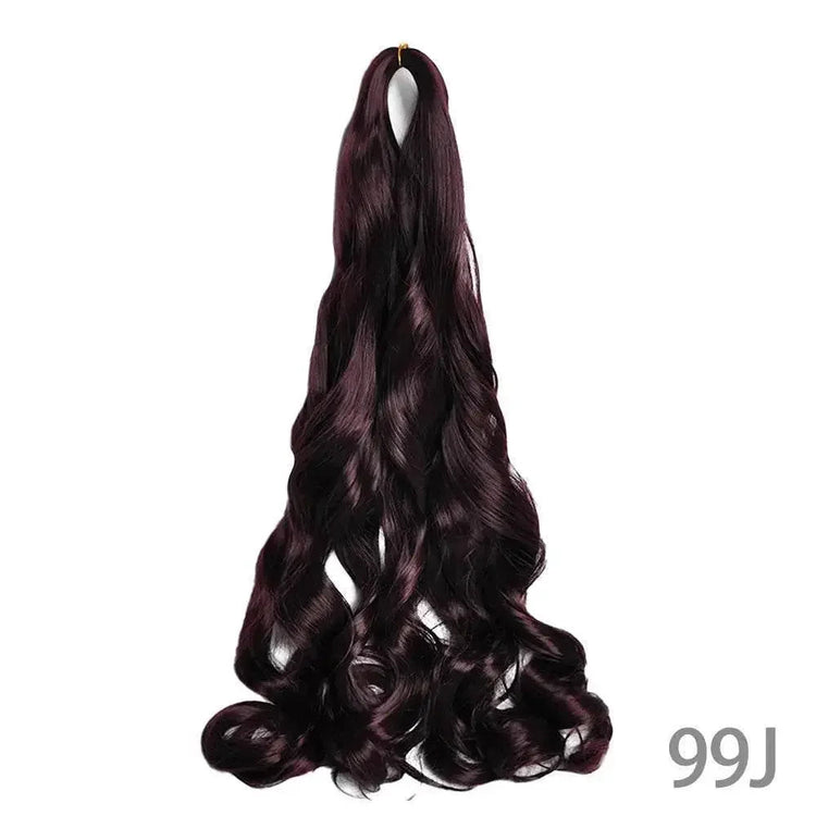 French Curly Braiding Hair 14Inch Synthetic Curly Braiding Hair Pre Stretched Loose Wavy Curl Braiding Hair Extensions For Women Hair Extension by Dropshee