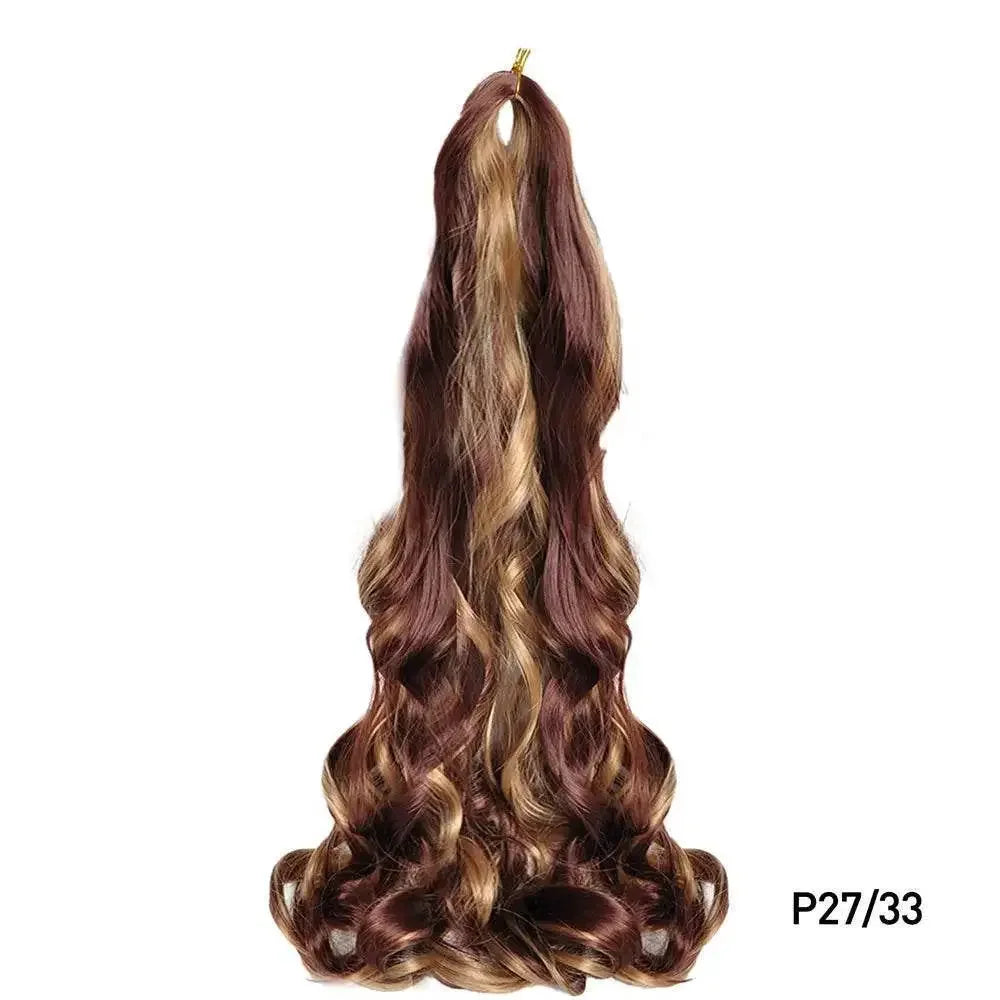 French Curly Braiding Hair 14Inch Synthetic Curly Braiding Hair Pre Stretched Loose Wavy Curl Braiding Hair Extensions For Women Hair Extension by Dropshee