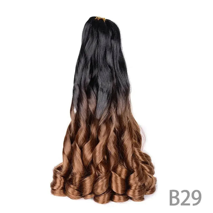 French Curly Braiding Hair 14Inch Synthetic Curly Braiding Hair Pre Stretched Loose Wavy Curl Braiding Hair Extensions For Women Hair Extension by Dropshee