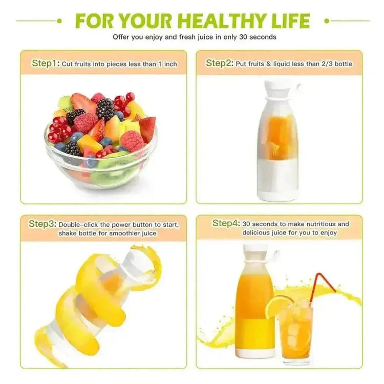 Fruit Filled Juicer Cup for a Healthier Lifestyle. smart fruit juicer cup mini blinder by Shop1102811280 Store