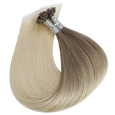 Full Shine U Tip Hair Extensions Fusion Hair Balayage Color 40-50g Keratin Glue Beads Prebonded Human Hair Extensiones Hair Accessories by Dropshee