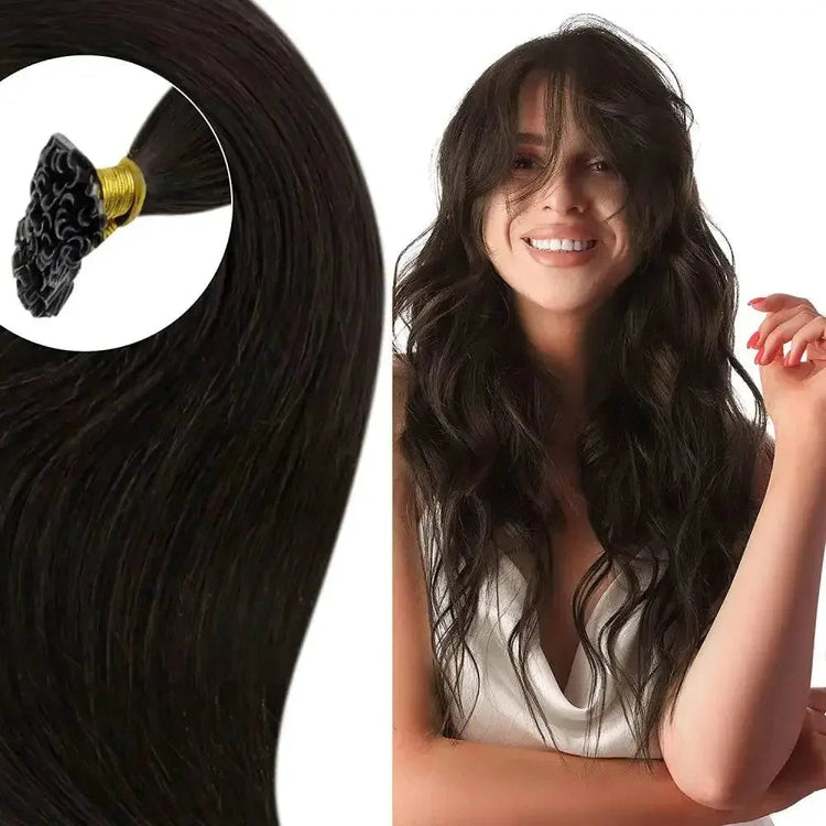 Full Shine U Tip Hair Extensions Fusion Hair Balayage Color 40-50g Keratin Glue Beads Prebonded Human Hair Extensiones Hair Accessories by Dropshee