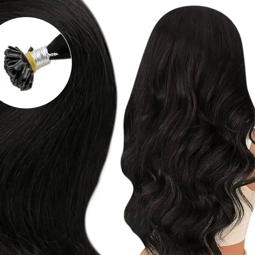 Full Shine U Tip Hair Extensions Fusion Hair Balayage Color 40-50g Keratin Glue Beads Prebonded Human Hair Extensiones Hair Accessories by Dropshee