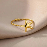 Gold Color Trendy Rings Set Ring Set by Dropshee