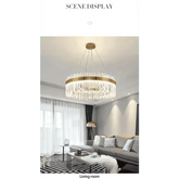 Gold Dia 80cm Crystal Ceiling Pendant Luxury Modest Crystal Chandelier Round Crystal Chandelier Chandelier by DSERS