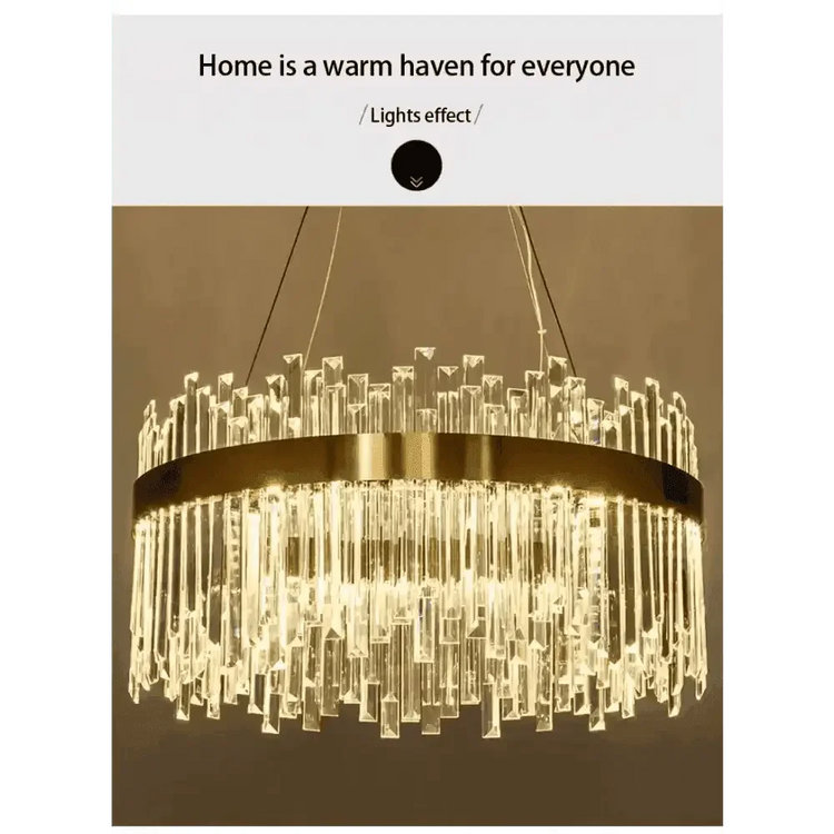 Gold Dia 80cm Crystal Ceiling Pendant Luxury Modest Crystal Chandelier Round Crystal Chandelier Chandelier by DSERS