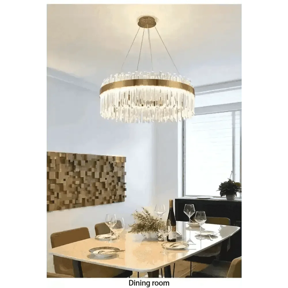 Gold Dia 80cm Crystal Ceiling Pendant Luxury Modest Crystal Chandelier Round Crystal Chandelier Chandelier by DSERS