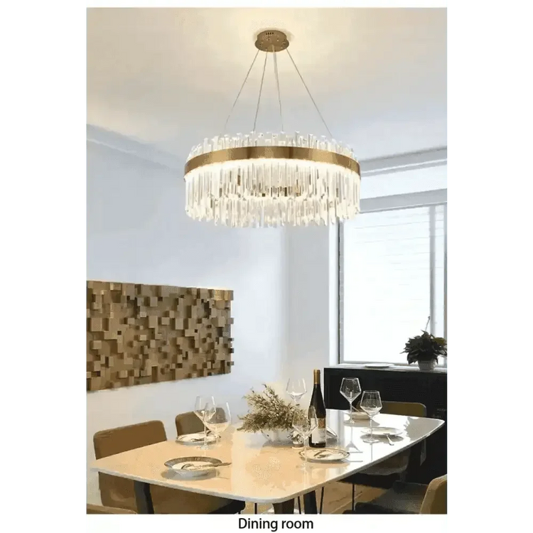 Gold Dia 80cm Crystal Ceiling Pendant Luxury Modest Crystal Chandelier Round Crystal Chandelier Chandelier by DSERS