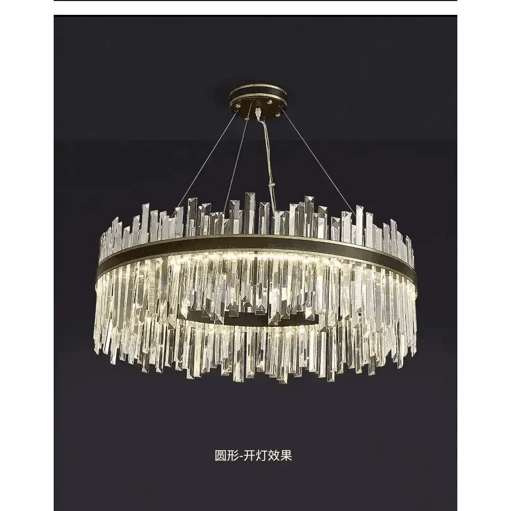 Gold Dia 80cm Crystal Ceiling Pendant Luxury Modest Crystal Chandelier Round Crystal Chandelier Chandelier by DSERS