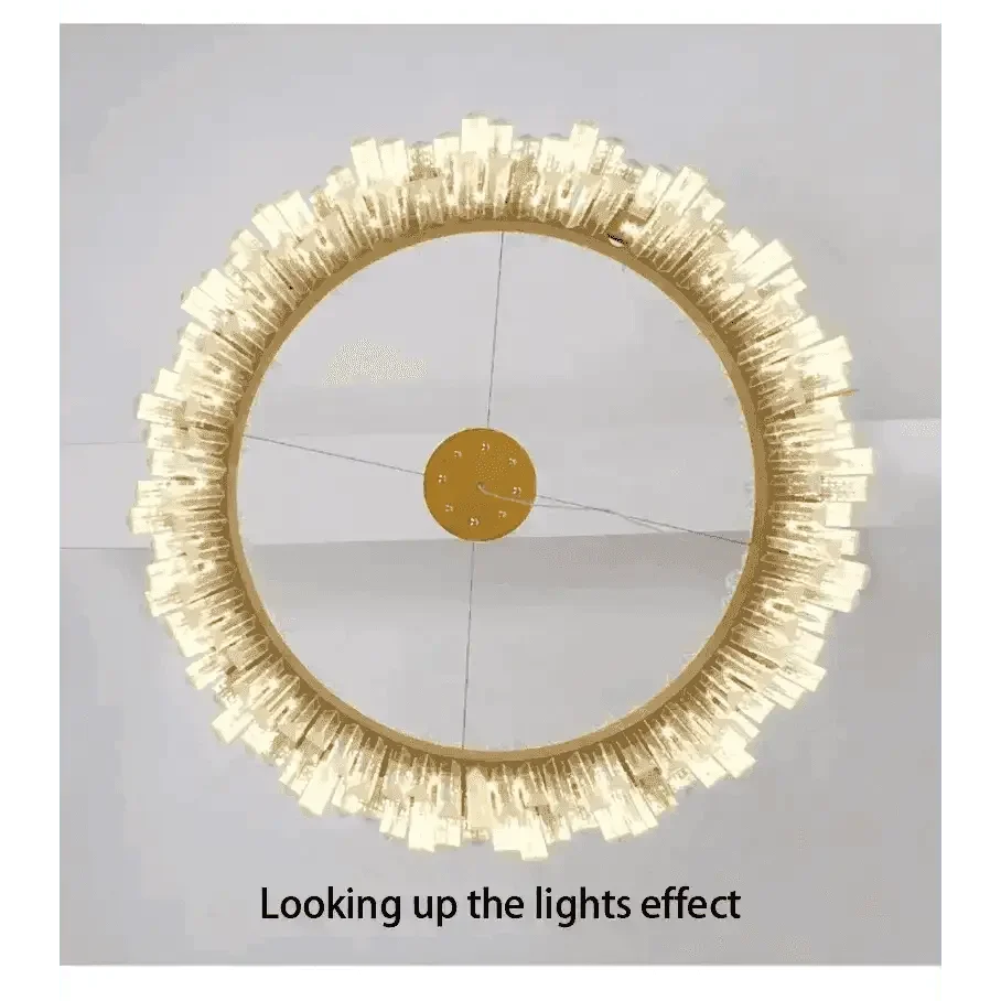 Gold Dia 80cm Crystal Ceiling Pendant Luxury Modest Crystal Chandelier Round Crystal Chandelier Chandelier by DSERS