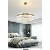 Gold Dia 80cm Crystal Ceiling Pendant Luxury Modest Crystal Chandelier Round Crystal Chandelier Chandelier by DSERS
