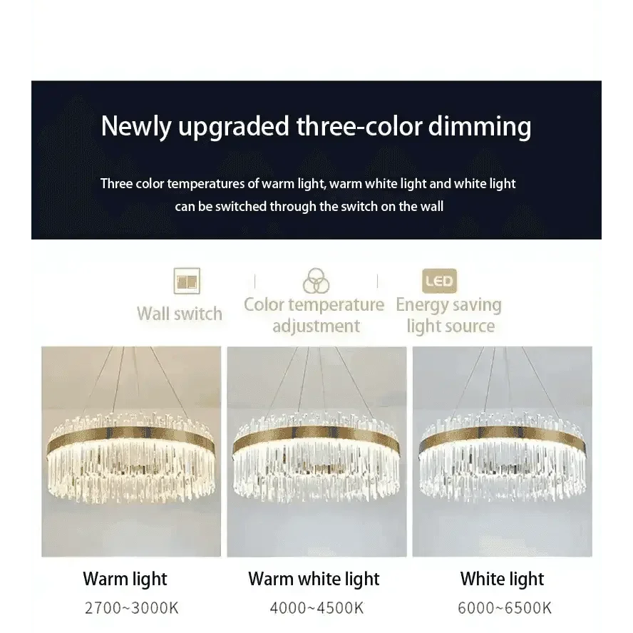 Gold Dia 80cm Crystal Ceiling Pendant Luxury Modest Crystal Chandelier Round Crystal Chandelier Chandelier by DSERS