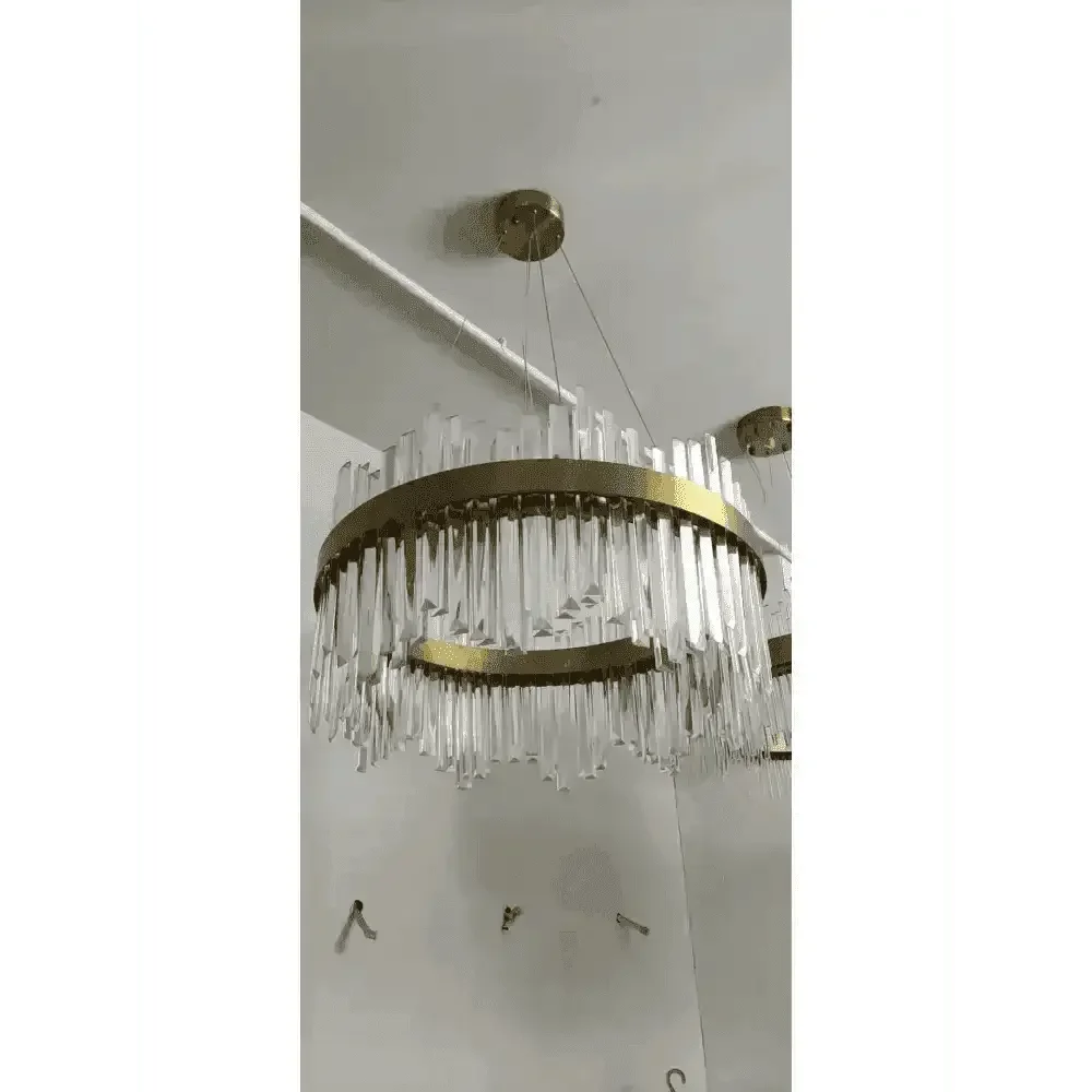 Gold Dia 80cm Crystal Ceiling Pendant Luxury Modest Crystal Chandelier Round Crystal Chandelier Chandelier by DSERS