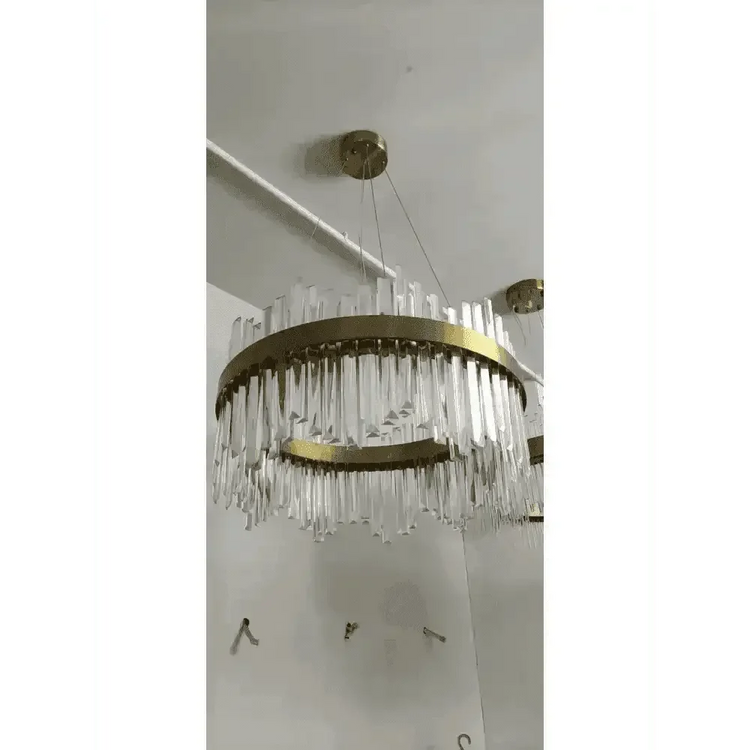 Gold Dia 80cm Crystal Ceiling Pendant Luxury Modest Crystal Chandelier Round Crystal Chandelier Chandelier by DSERS