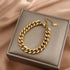 Gold Fashion Link Chain Bracelet Collection charms by DIEYURO Official Store