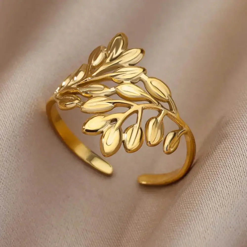 Gold Geometric Stainless Steel Ring Rings by Dropshee