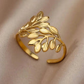 Gold Geometric Stainless Steel Ring Rings by Dropshee