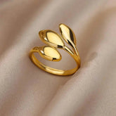 Gold Geometric Stainless Steel Ring Rings by Dropshee