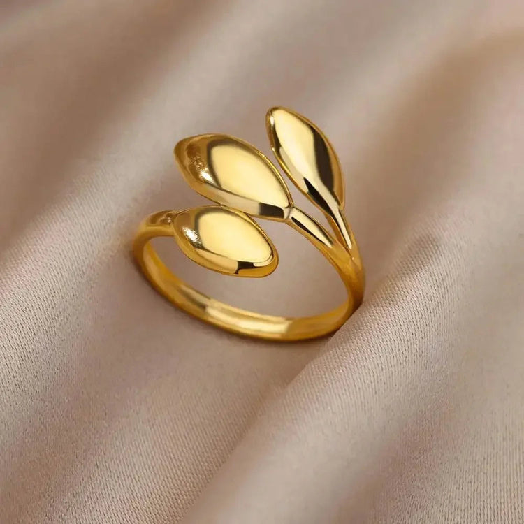 Gold Geometric Stainless Steel Ring Rings by Dropshee