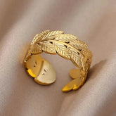 Gold Geometric Stainless Steel Ring Rings by Dropshee
