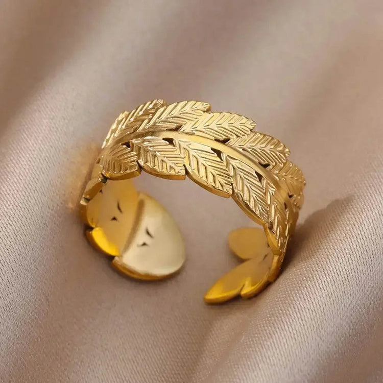 Gold Geometric Stainless Steel Ring Rings by Dropshee