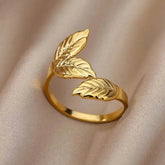 Gold Geometric Stainless Steel Ring Rings by Dropshee