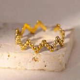 Gold Geometric Stainless Steel Ring Rings by Dropshee