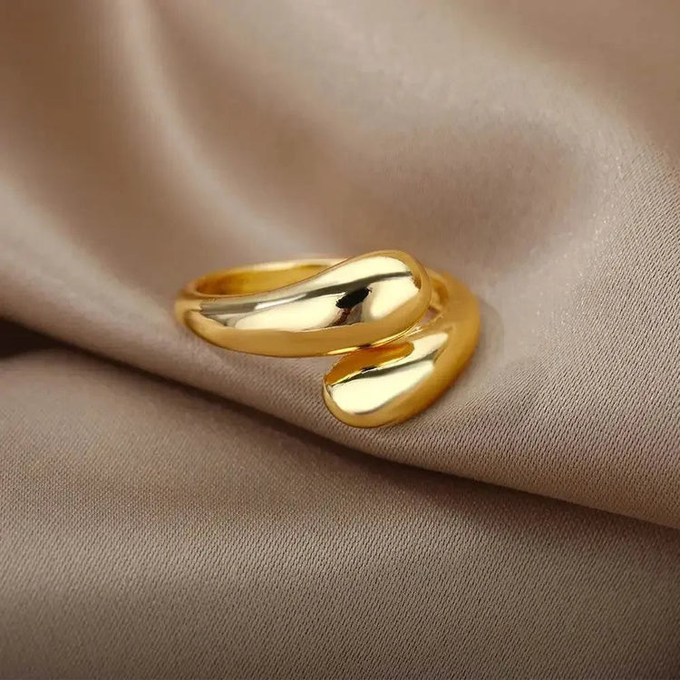 Gold Geometric Stainless Steel Ring Rings by Dropshee
